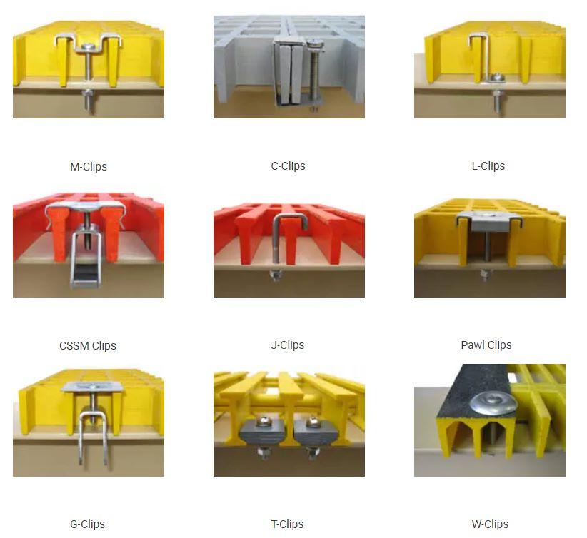 frp grating clips